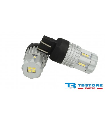 Lampada Led T20 7443 W21/5W 12 Smd 3020 Bianco Super Luminoso Luci Diurne