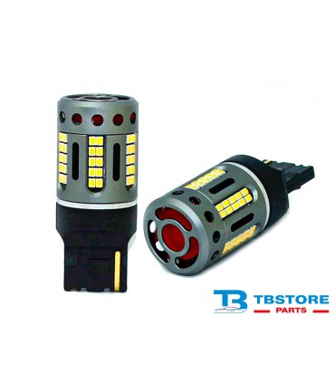 Lampada Led 7440 T20 W21W 100% Canbus 12V Bianco 6000K Con Ventola