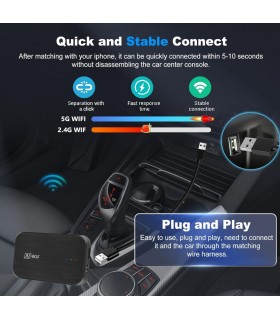 Android Auto Apple Carplay Ai Box 2+32G Wireless Senza Fili