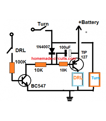 DRL & TURN LIGHT - (BIANCO/ARANCIO)