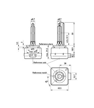 LAMPADA SINGOLA D1S OSRAM XENARC CLASSIC 66140
