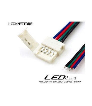 CONNETTORE FAST CLIP LED 4DIN PER STRISCIE RGB 5050