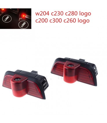 COPPIA PLAFONIERA PORTIERA PROIETTORE LOGO LED MERCEDES E-CLASS